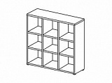 Стеллаж 3 уровня, 9 яч.