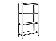 Стеллаж 70x50x160 (ШГВ)