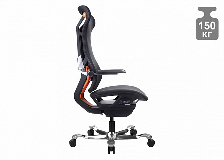 Фото Кресло эргономичное Everprof ATOM Black | АТОМ, синхромеханизм, слайдер, экокожа 3