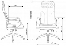 Фото Кресло компьютерное CH-608Fabric, топ-ган, ткань вельвет