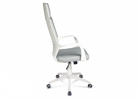 Фото Кресло компьютерное IQ WHITE | АЙКЬЮ, белый пластик, топ-ган, ткань 3