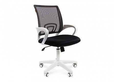 Фото Кресло офисное CHAIRMAN 696 WHITE, топ-ган, белый пластик, сетка/ткань () 2