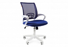 Фото Кресло офисное CHAIRMAN 696 WHITE, топ-ган, белый пластик, сетка/ткань ()
